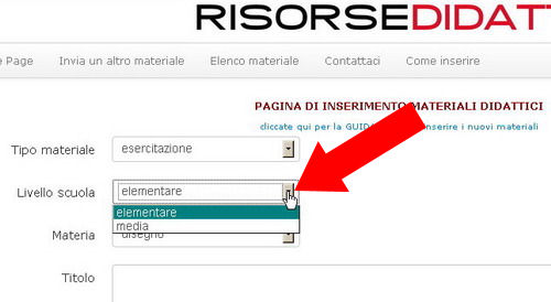 come inserire nuovi materiali e schede didattiche