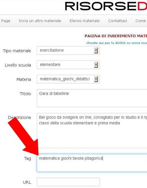 come inserire nuovi materiali didattici 5