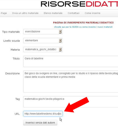 come inserire nuovi materiali didattici 6